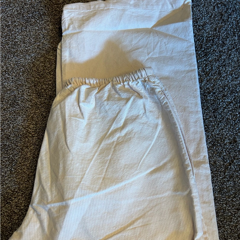 Brandy Melville Pink/white Stripes Drawstring Pants - Picture 7 of 8
